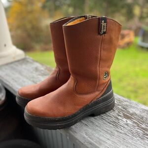 Georgia Wellington Work Boots NWOT Cc7 G5423 Brown Leather Waterproof Men's 11 M